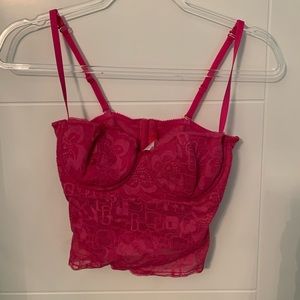 Pink corset lingerie top